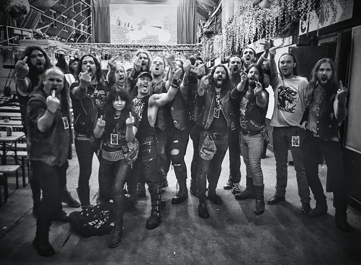 End of the mini tour with Deströyer 666, Solstice, Necro Ritual, Dikasterion. Photo taken by Anna Fabbri.